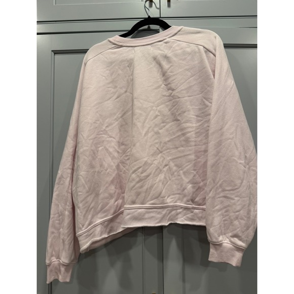 NWT Grayson Threads Pink‎ Santé Champagne Raw edge hem Sweatshirt XXL oversize - Picture 5 of 6